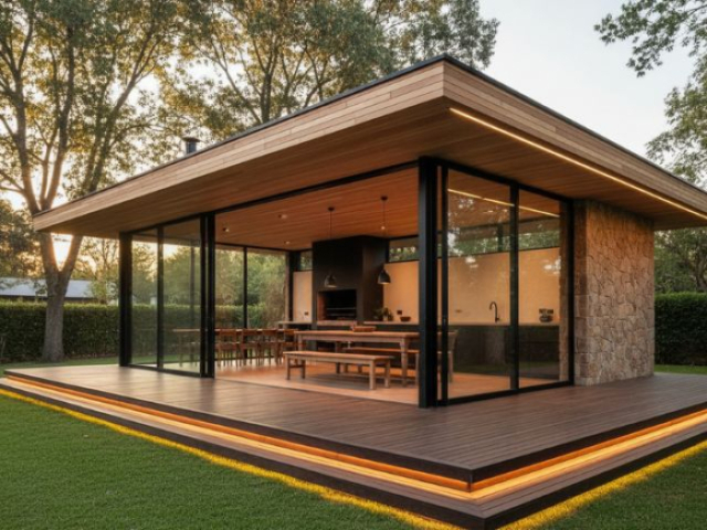 Quincho de estructura metálica